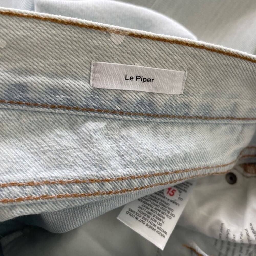 New FRAME Le Piper High Waist Straight Leg Jeans Caribbean Spray Women's Size 30 - Picture 6 of 10